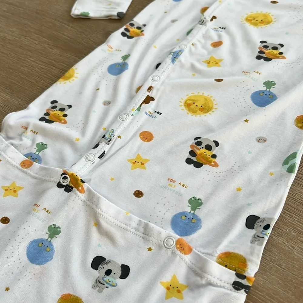 Angel Dear Baby Boy Girl Bamboo Bundle Gown Solar System Animal Space 0-3 months